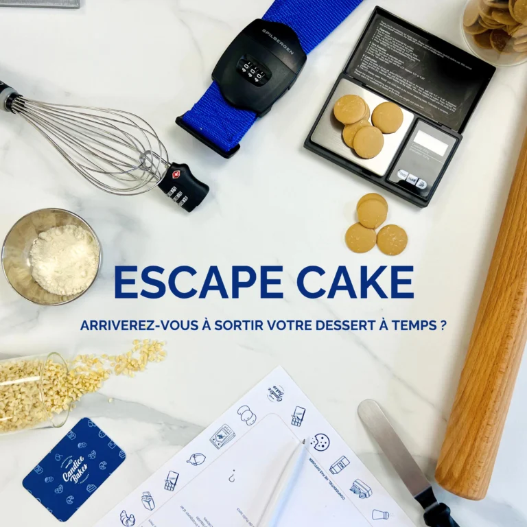 ESCAPE CAKE atelier jeu avec énigmes pour réaliser une recette en s'amusant, réalisé chez Candice Bakes