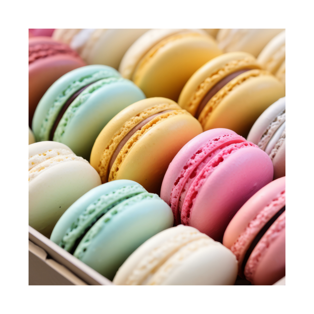 apprenez à réaliser des macarons au chocolat au lait et au fruit de la passion chez Candice Bakes
