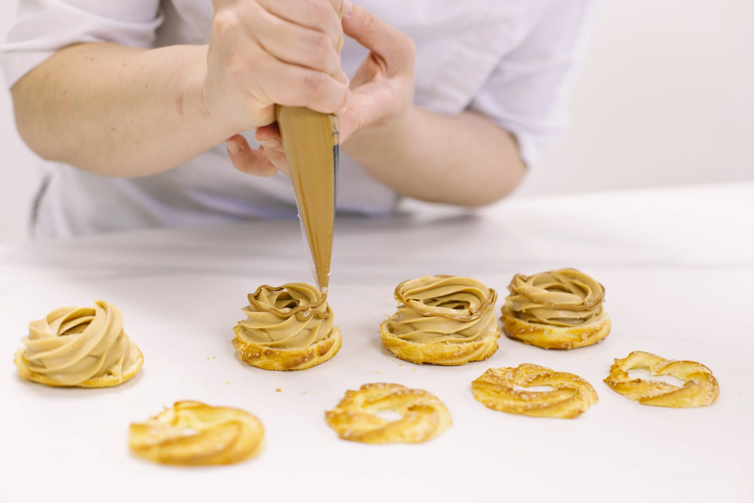 Mini paris-brest with praline cream from Candice Bakes